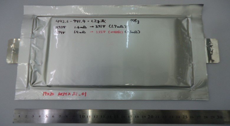 Fabrication of full-cell using prototype Si electrode