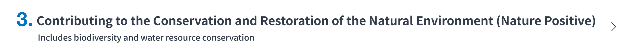 3. Contributing to the Conservation and Restoration of the Natural Environment (Nature Positive)