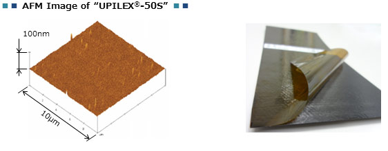 AFM Image of UPILEX®-50S Outgassing when heated