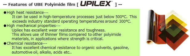 Features of UBE Polyimide film UPILEX